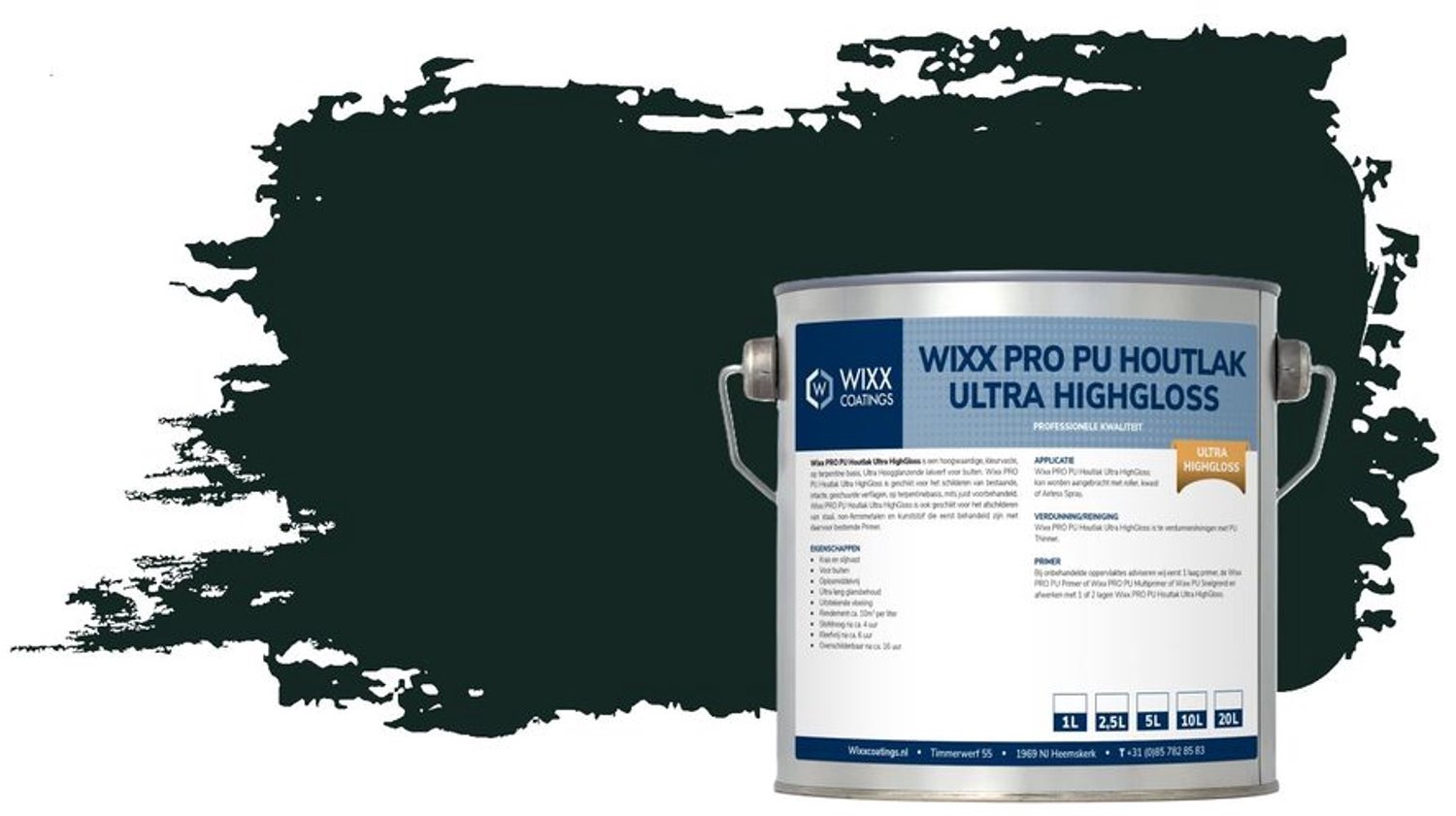 PU Houtlak Ultra Hoogglans - Monument Groen - 10L