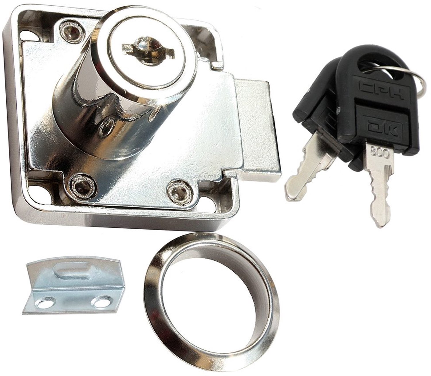 Meubelslot met Chromen Afwerking - 22 mm Cilinder
