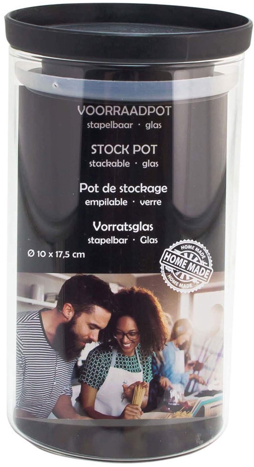 Opbergglas met Plastic Deksel - 17,5 cm Hoogte