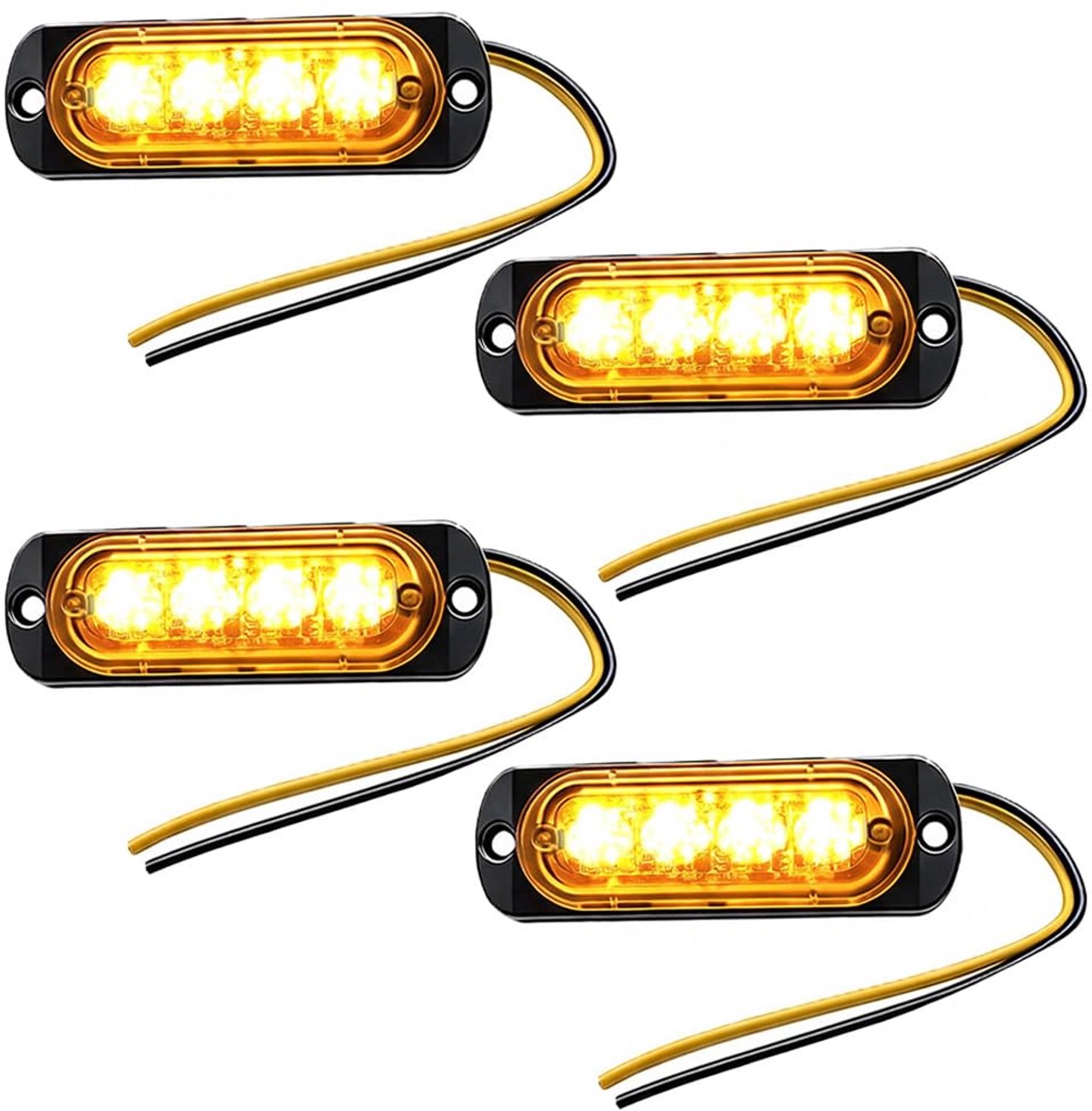 Set van 4 LED Lampen voor Noodverlichting en Alarm