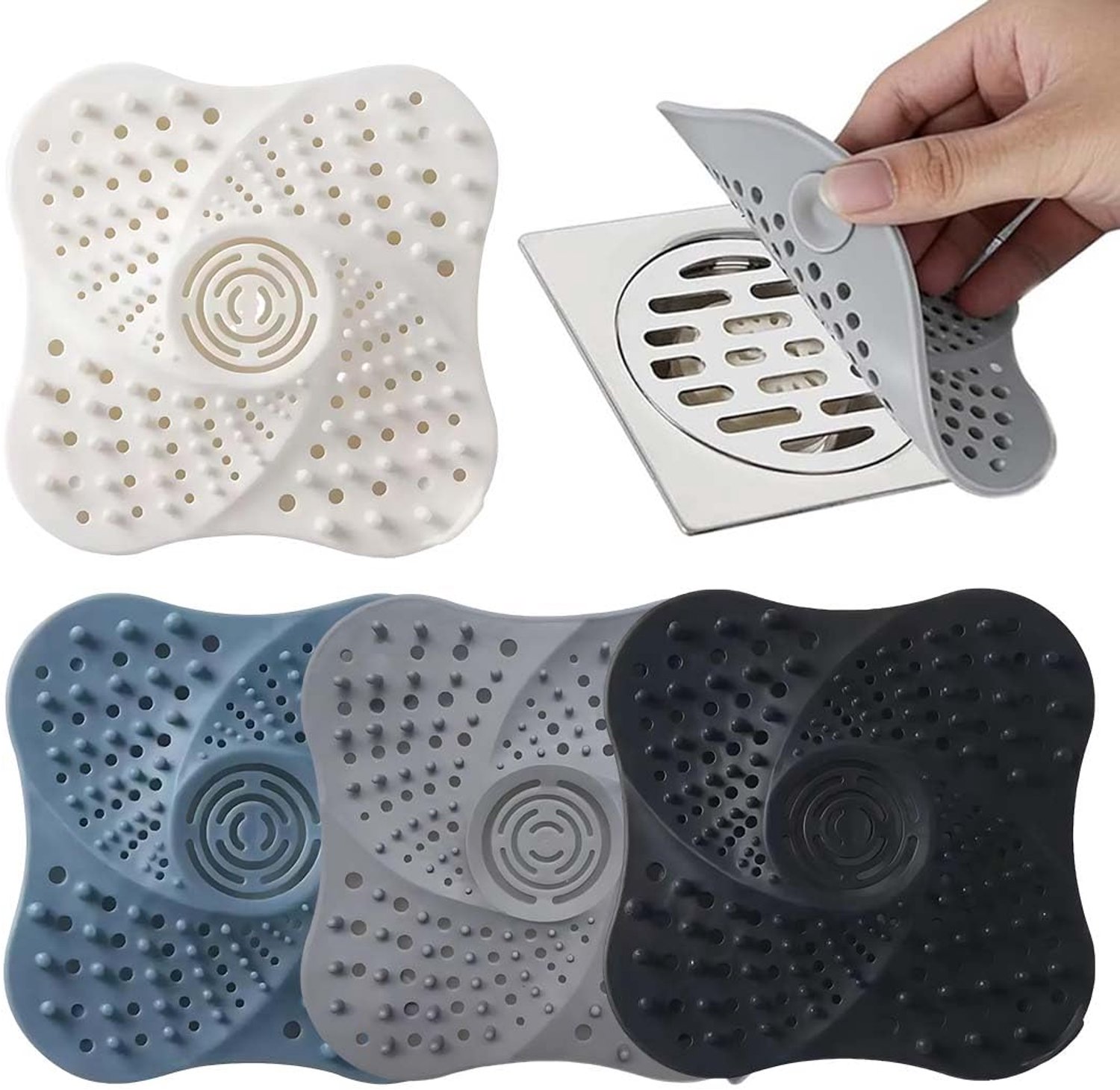 Set van 4 Afvoerfilters voor Keuken en Badkamer
