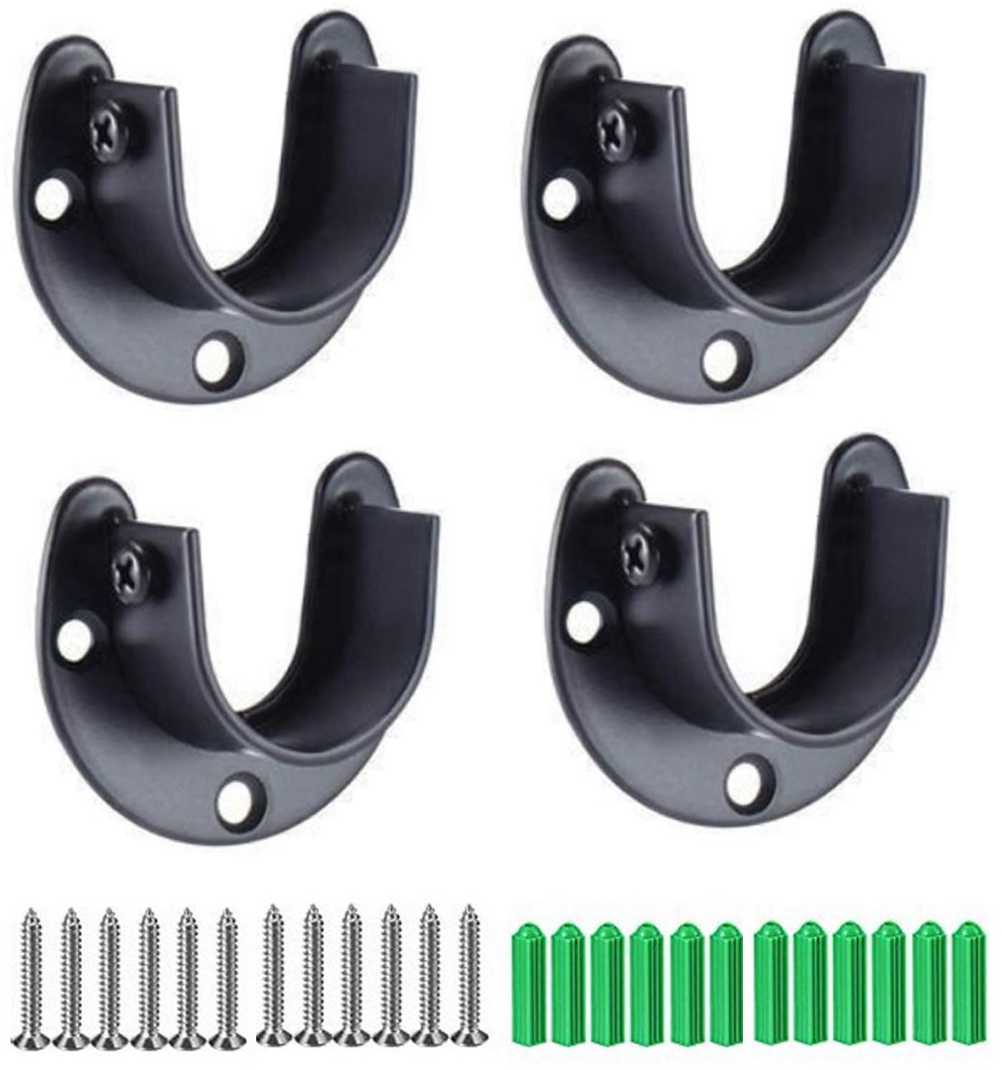 Set van 4 Ronde Buishouders met Schroeven