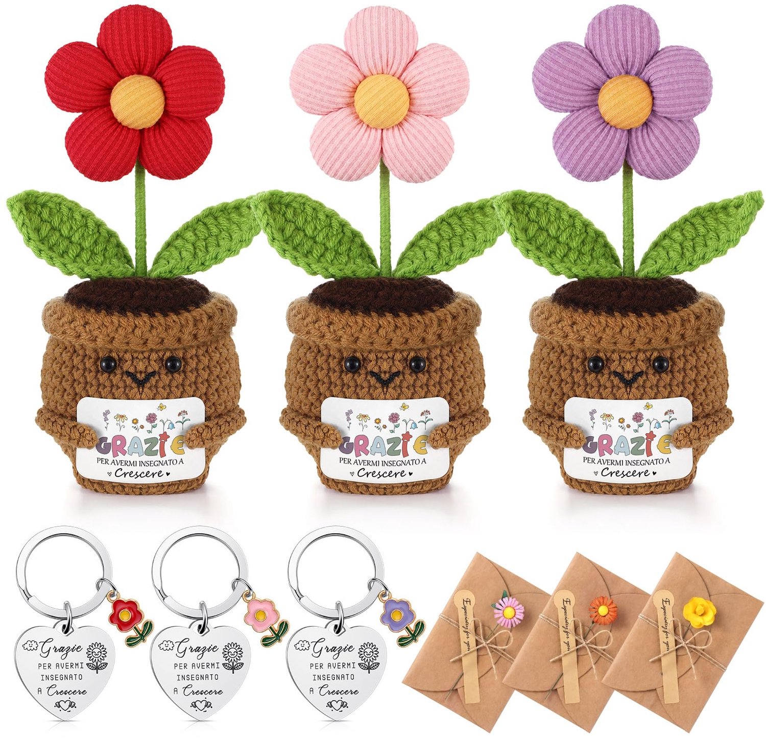 Unieke Cadeauset voor Leerkrachten met Gehaakte Plantjes
