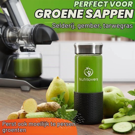 EDELSTAHL Slow Juicer Schacht BPA-vrij Voor Hele Vruchten, Selderij, Groenten en Fruit, Testwinnaar, Elektrische Saftpers, Duitse Merk — afbeelding 4