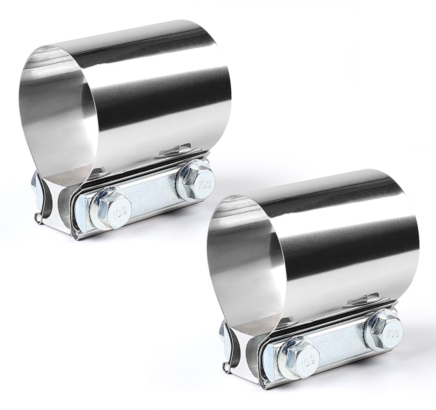Set van 2 RVS Uitlaatklemmen met een Diameter van 51 mm