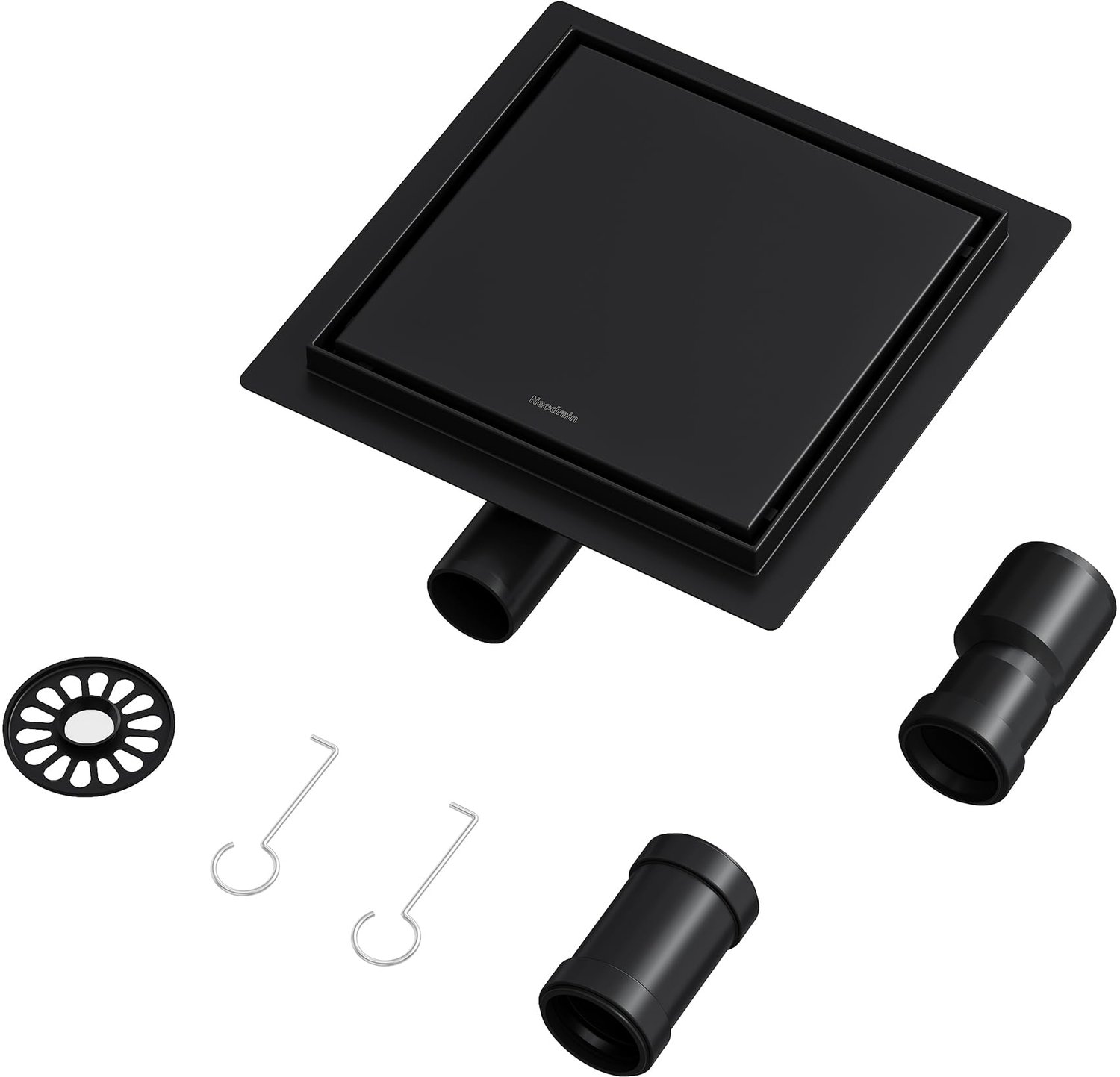 Vloerafvoer Douche - Zwart - 20 x 20 cm