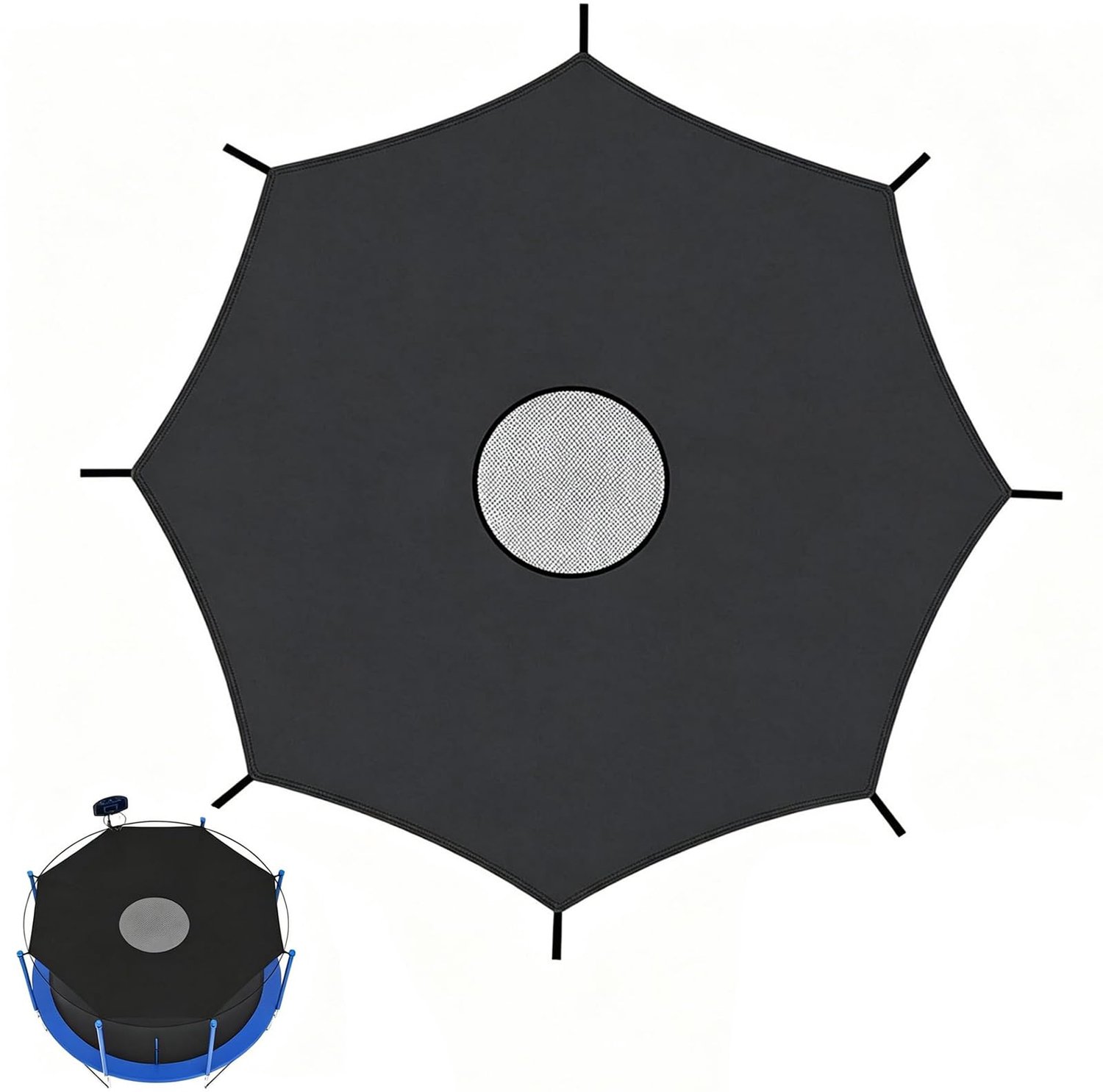 Trampoline Randbescherming 305 cm - UV-bestendig en Waterafstotend - Zwart