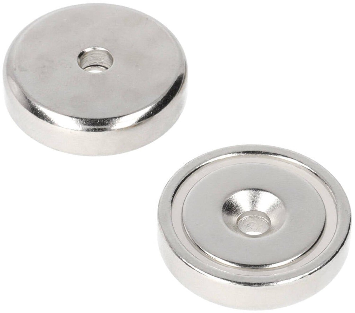 Neodymium Potmagneet Ø32 x 8 mm N40 boor-/verzinkgat – 3 stuks