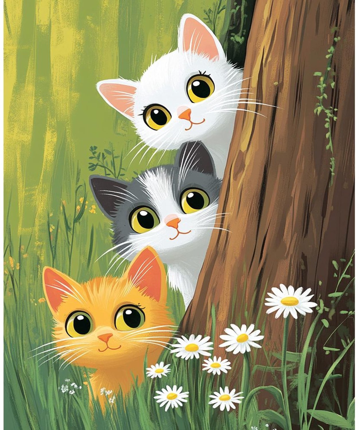 Schilderen op Nummer Set met Drie Schattige Katten