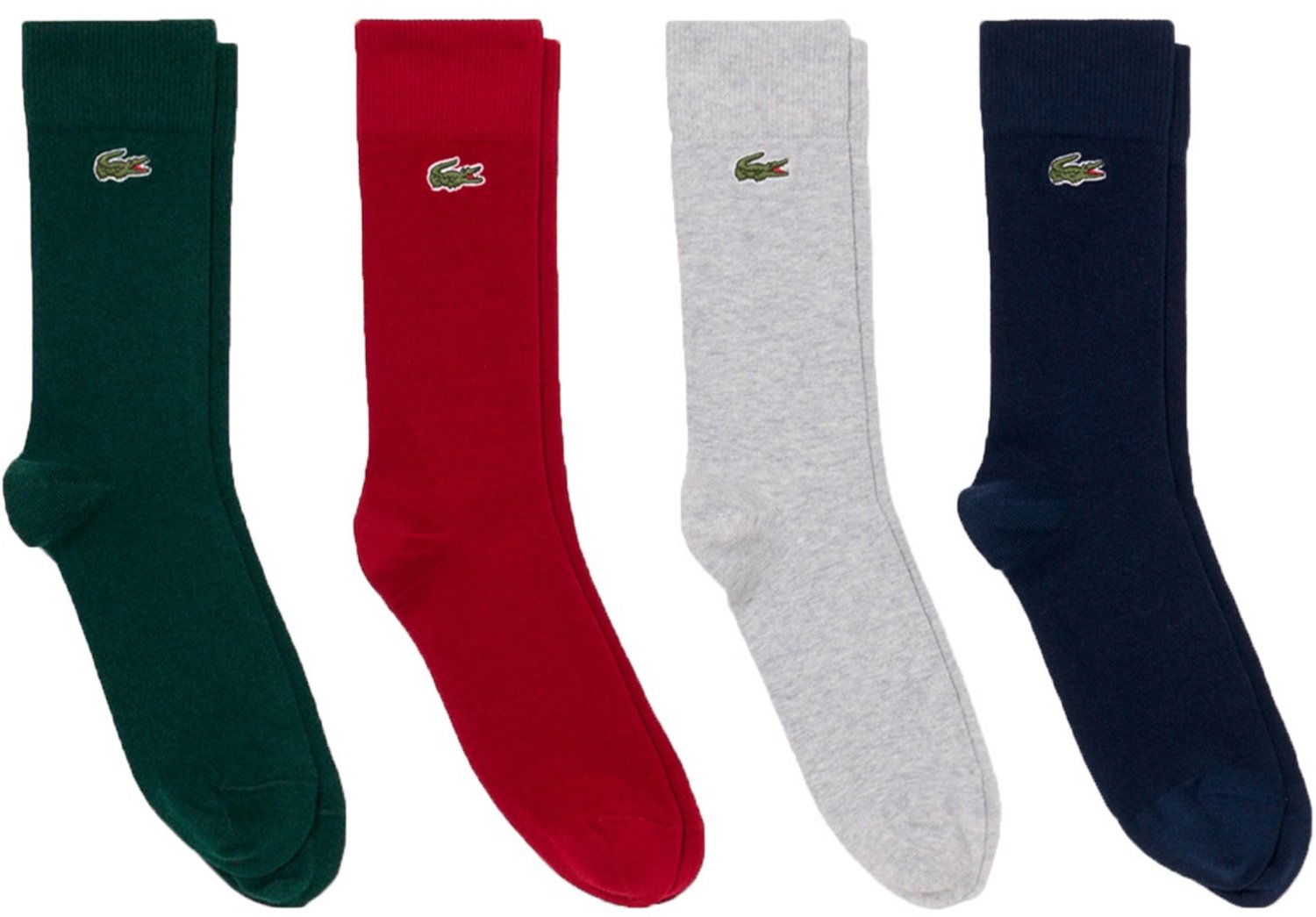 Lacoste unisex giftbox 4P sokken crocodile logo multi Multicolor