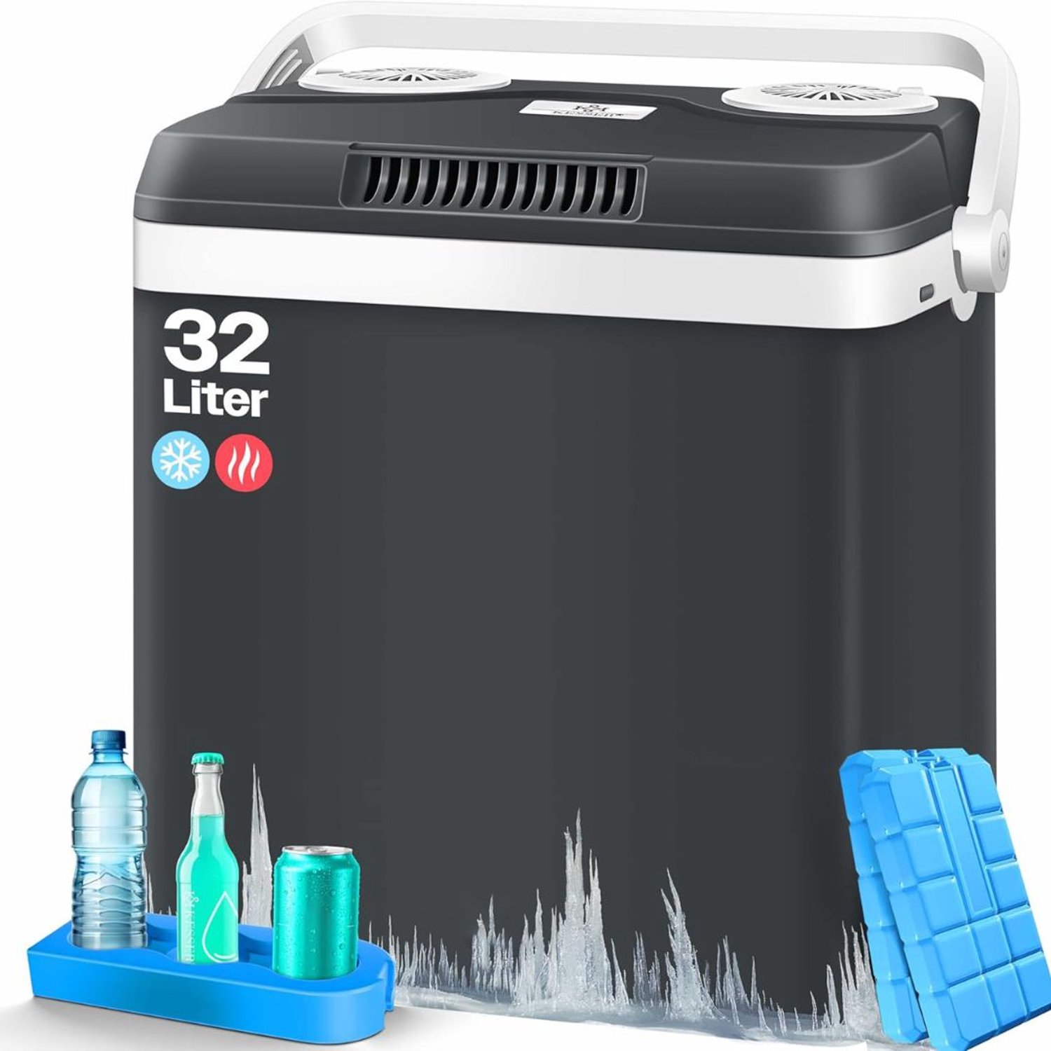 Koelbox - Elektrische Koelbox 12 en 230 Volt - Koeltas Auto - Grijs