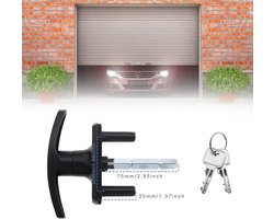 Garagedeurslot 75 mm - zwart - compatibel met Cardale Henderson - inclusief 2 sleutels en schroeven - m-winkel