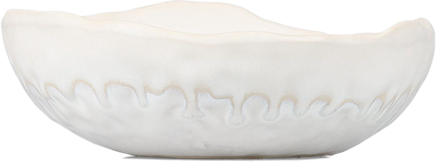 Fameilleur kom 18xH6,5cm pure parelmoer Icon set van 4 - porseleinen serveerkom en schaaltje, voor ontbijt, muesli, soep, dessert, snacks en bijgerechten, vaatwasser- en magnetronbestendig, voedselveilig, servies voor thuis, restaurant en horeca