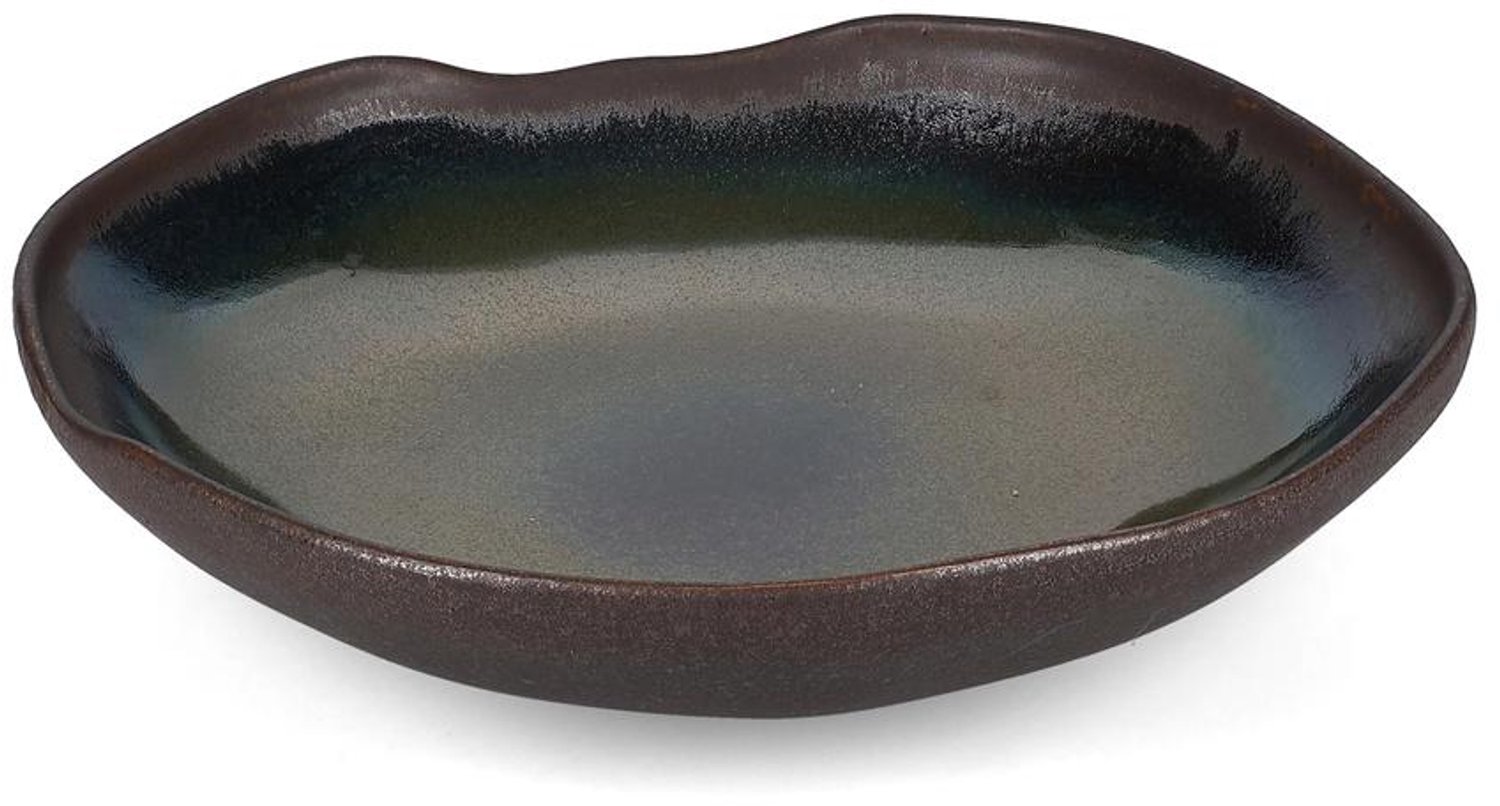 Fameilleur kom 26xH5,5cm abyss Rocha set van 2 - porseleinen serveerkom en schaaltje, voor ontbijt, muesli, soep, dessert, snacks en bijgerechten, vaatwasser- en magnetronbestendig, voedselveilig, servies voor thuis, restaurant en horeca