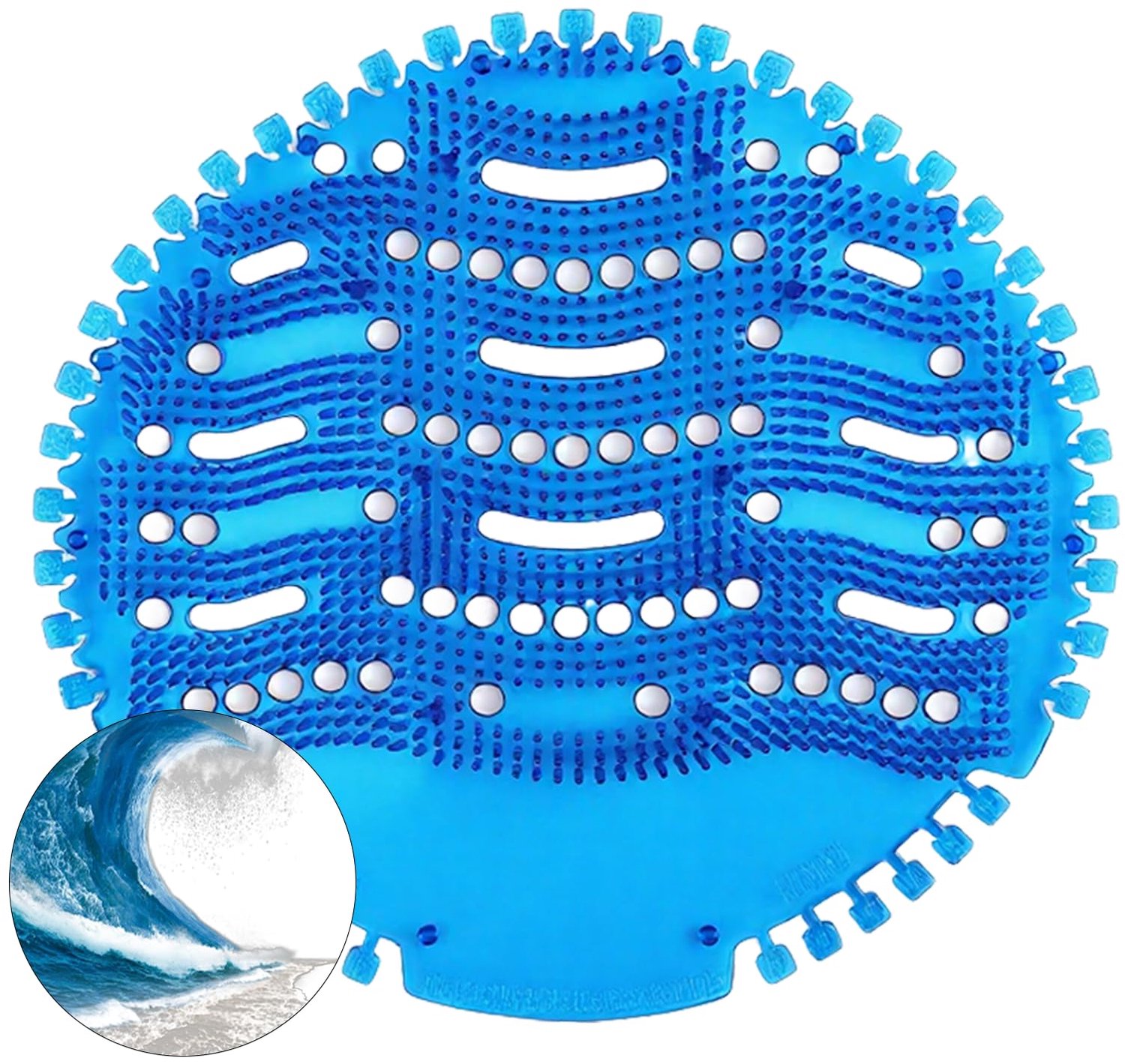 Set van 6 Urinoirzeef met Geur en Spatbescherming (Blauw)