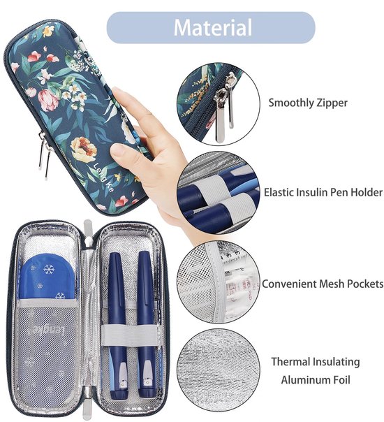 Compacte Insuline Cooler Tas met IJs Packs en Waterdicht Ontwerp — afbeelding 2