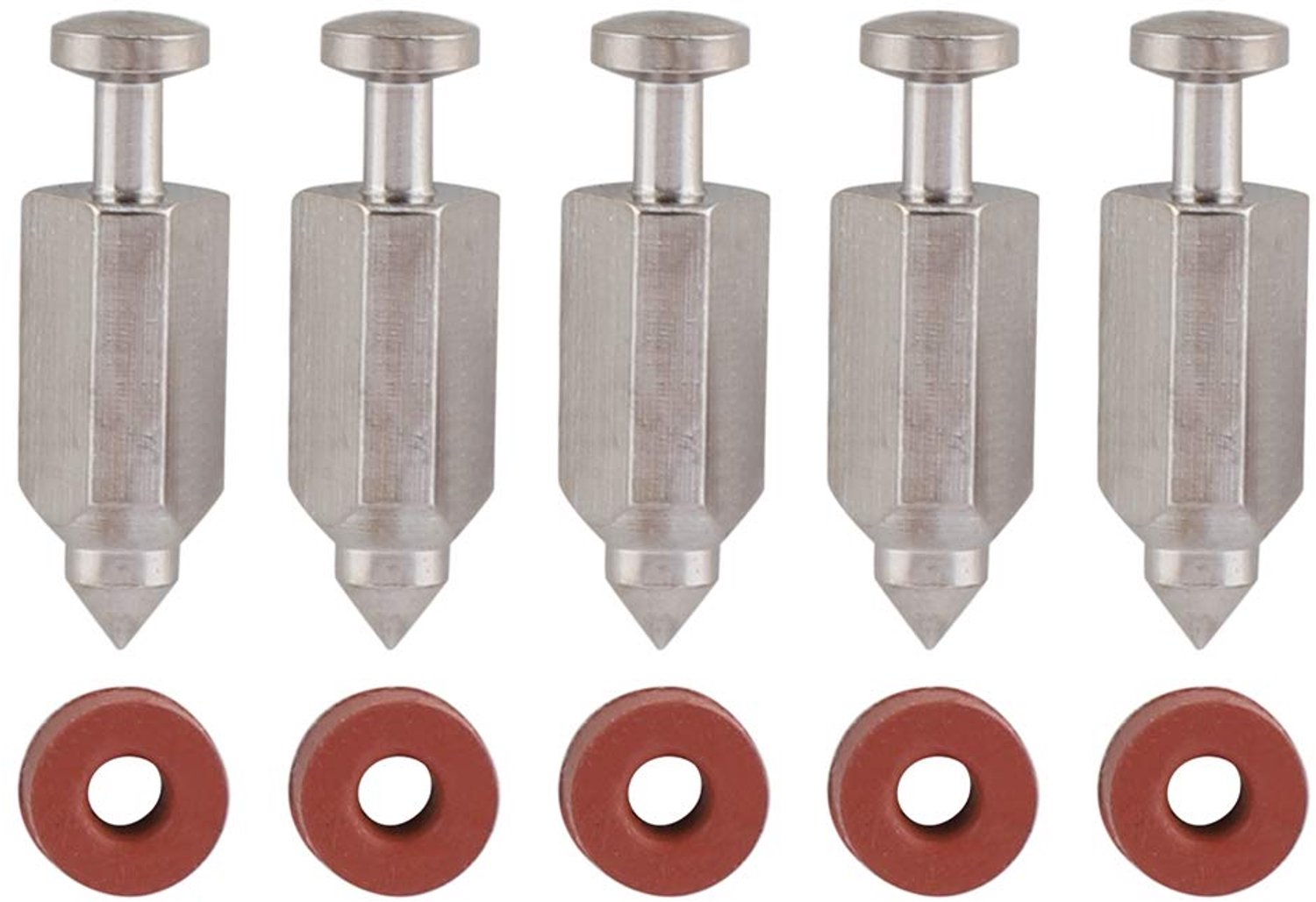 SnelShoppen - Carburettor Float Needle Seat Gasket Reparatie Set voor 5HP 6HP Verticale Motoren, 5 Stuks, Hoogwaardige Materiaal, Eenvoudige Installat