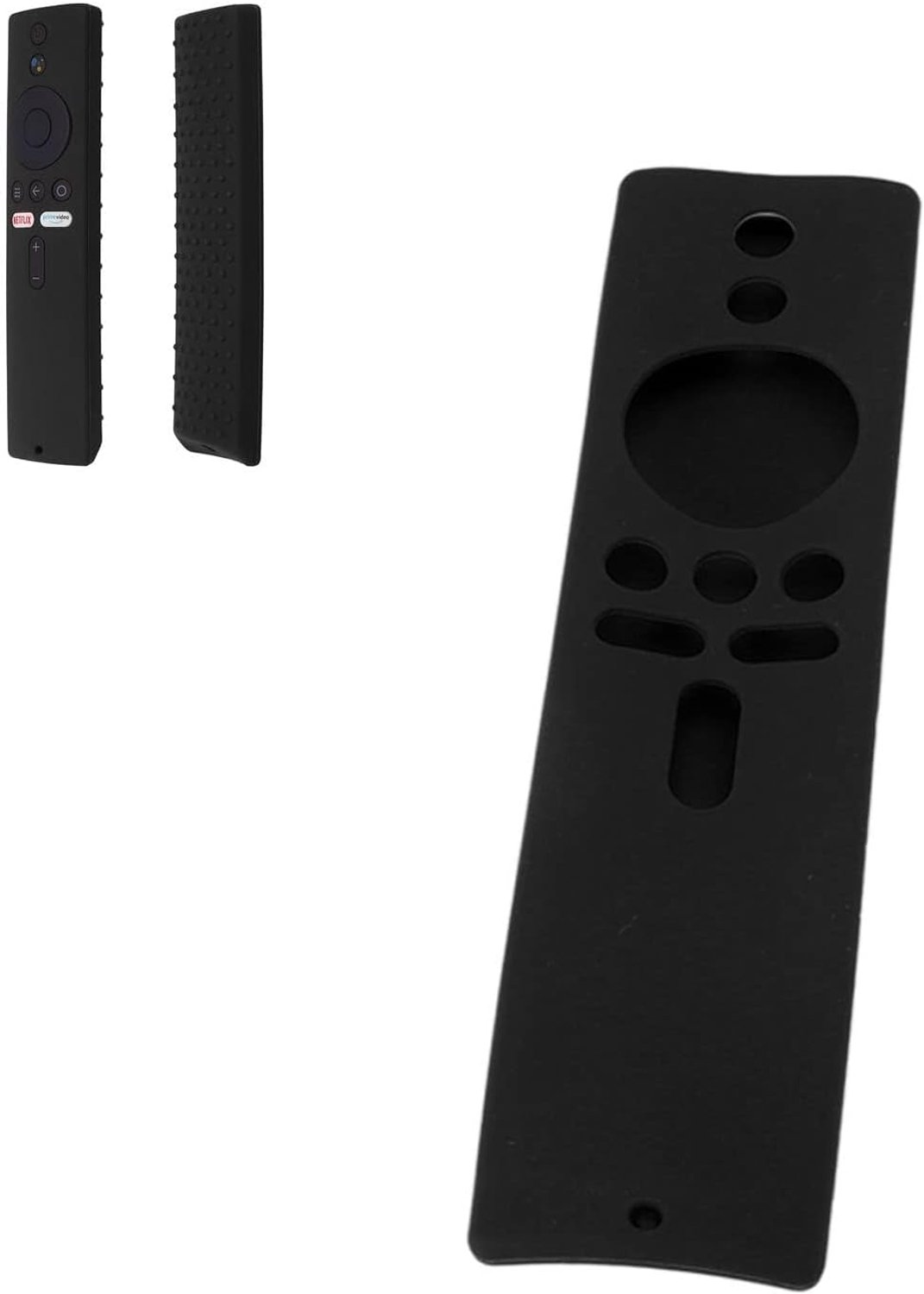 Afstandsbediening Beschermhoes - Zwart - Silicone - Antislip - Geschikt voor Mi Box S en Mi TV Stick