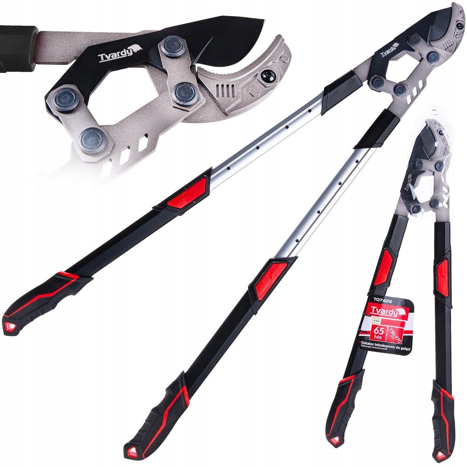 Tvardy Telescoop Snoeischaar - Verstelbaar tot 97 cm, 50 mm snijdiameter