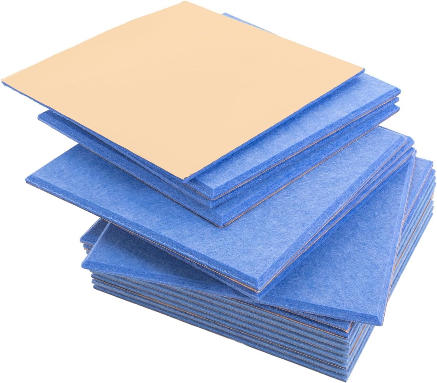 18 stuks akoestische schuimplaten 30 × 30 cm hoge dichtheid geluidsisolerende schuimplaten 9 mm geluidsabsorberende - ShopVlot