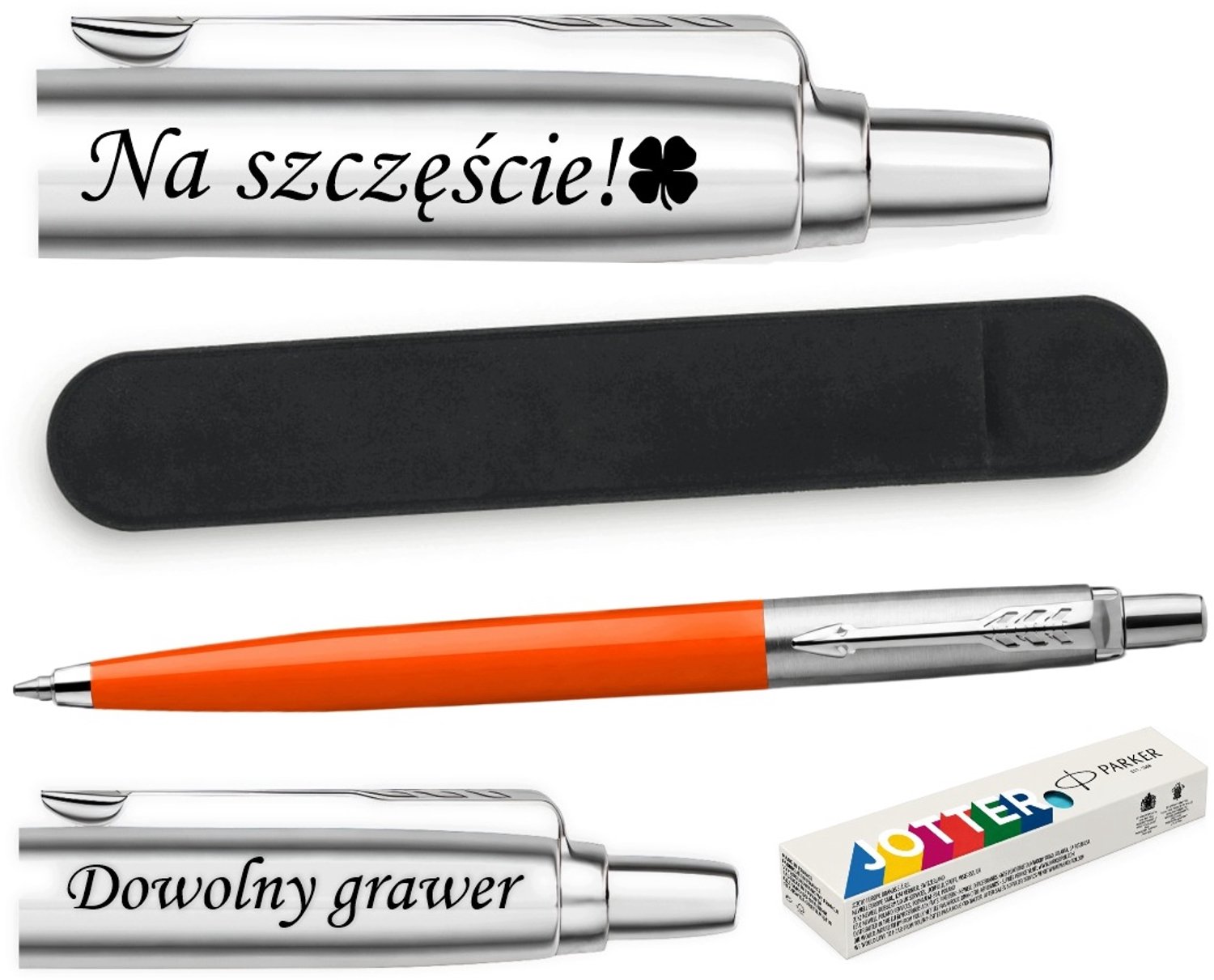 Parker Jotter 60 Orange Długopis z Grawerem - Uniek Cadeau
