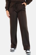 Wide leg joggingbroek bruin