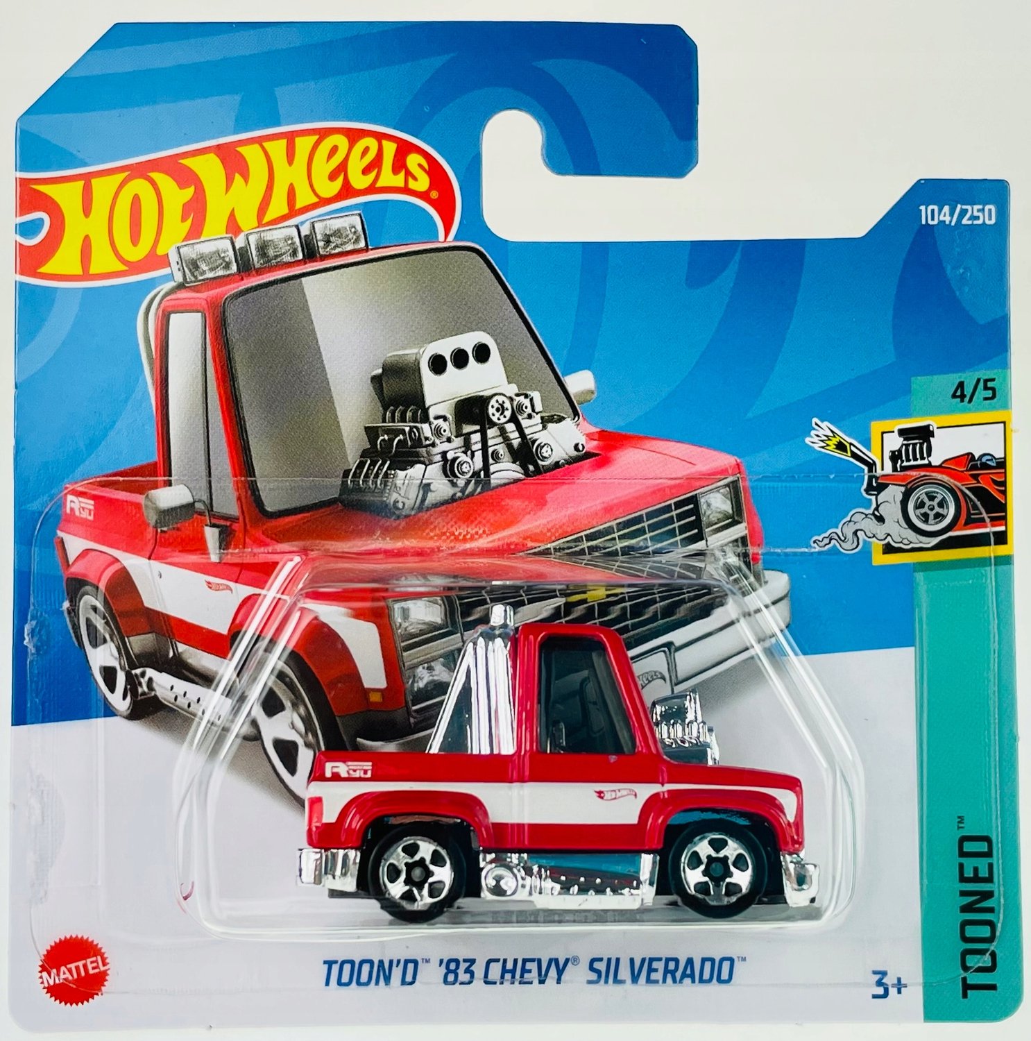Hot Wheels Toon'd '83 Chevy Silverado 1:64 - Rood HCX11