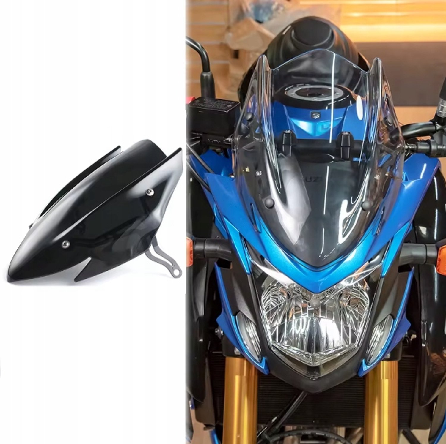 Windscherm voor Suzuki GSX-S750 (2017-2023) - Donker met montagekit