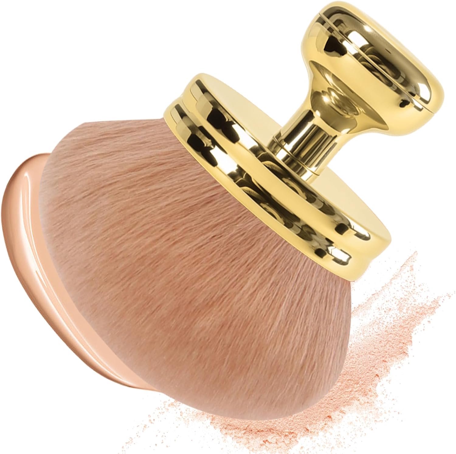 Zelfbruiningsborstel Extra Groot - 7,3 cm Diameter - Gouden Applicator - Voor een Stralende Huid - Homevero
