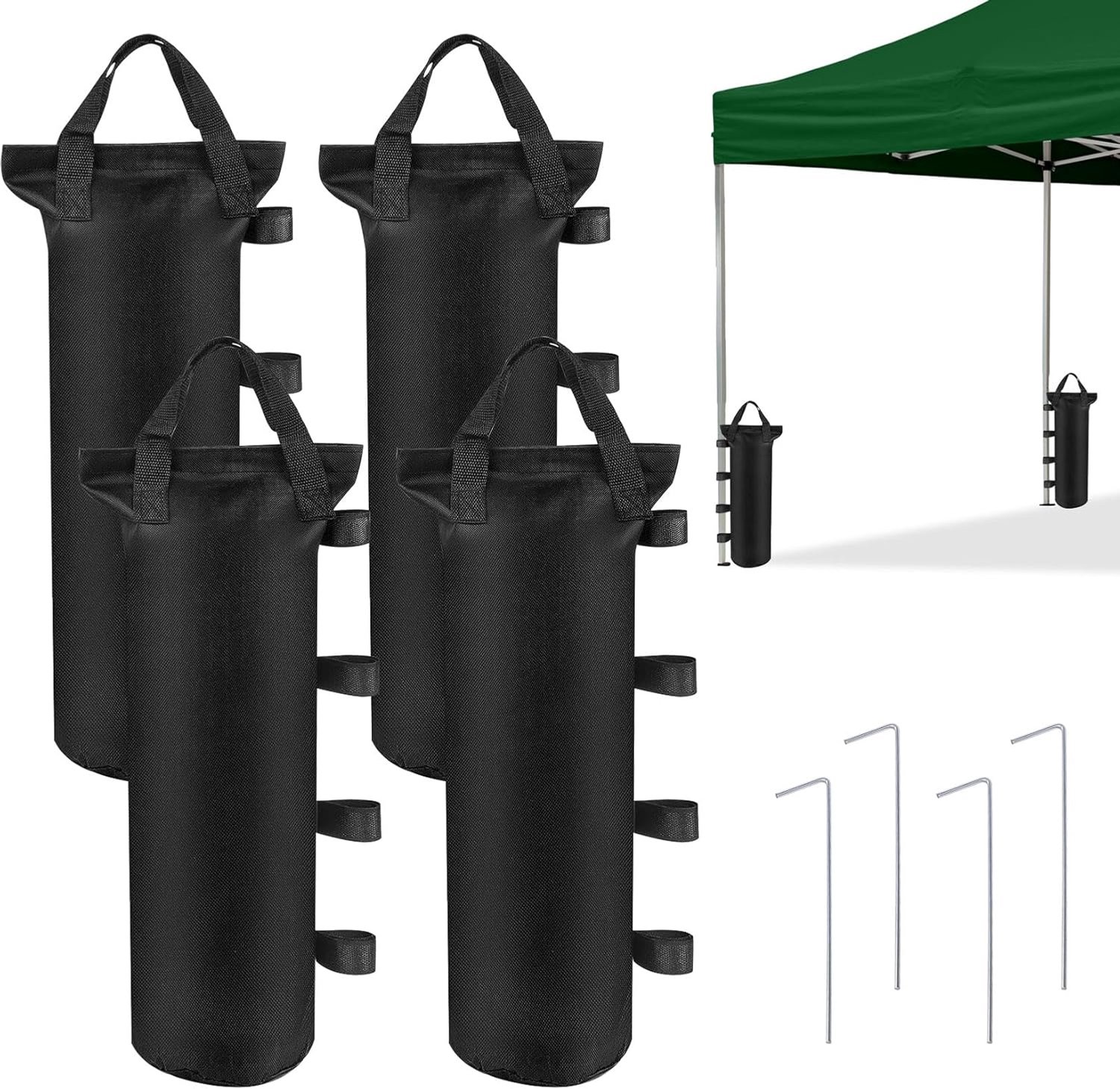 SnelShoppen - 4 Gewichten voor Paviljoen - Zandzakken 800D Oxford - Scheurvast en Waterafstotend voor Camping, Tenten, Parasols en Tuin