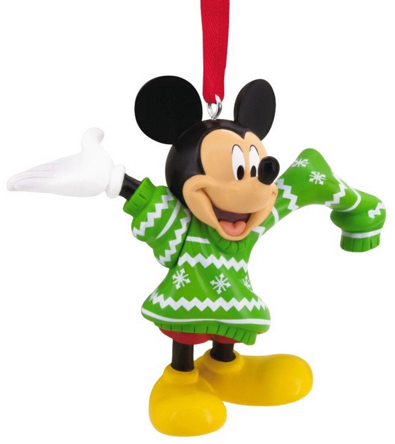 Ornament L93 FC Mickey Sweater kerstbal Hallmark