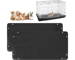 Set van 2 Dieren Playpens 150 x 100 cm, Waterdichte Dierenbox, Herbruikbare Basis voor Konijnen en Cavia's, Ideaal voor Dierenverblijven en Tuinieren