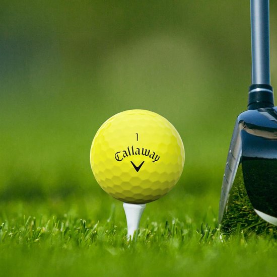 SnelShoppen - Golfballen voor Afstand - Warbird Distance + Golf Ball 2025, Geel, 24 Stuks, Twee-Piece Constructie, Duurzaam, Voor Beginners en Gevorde — afbeelding 4