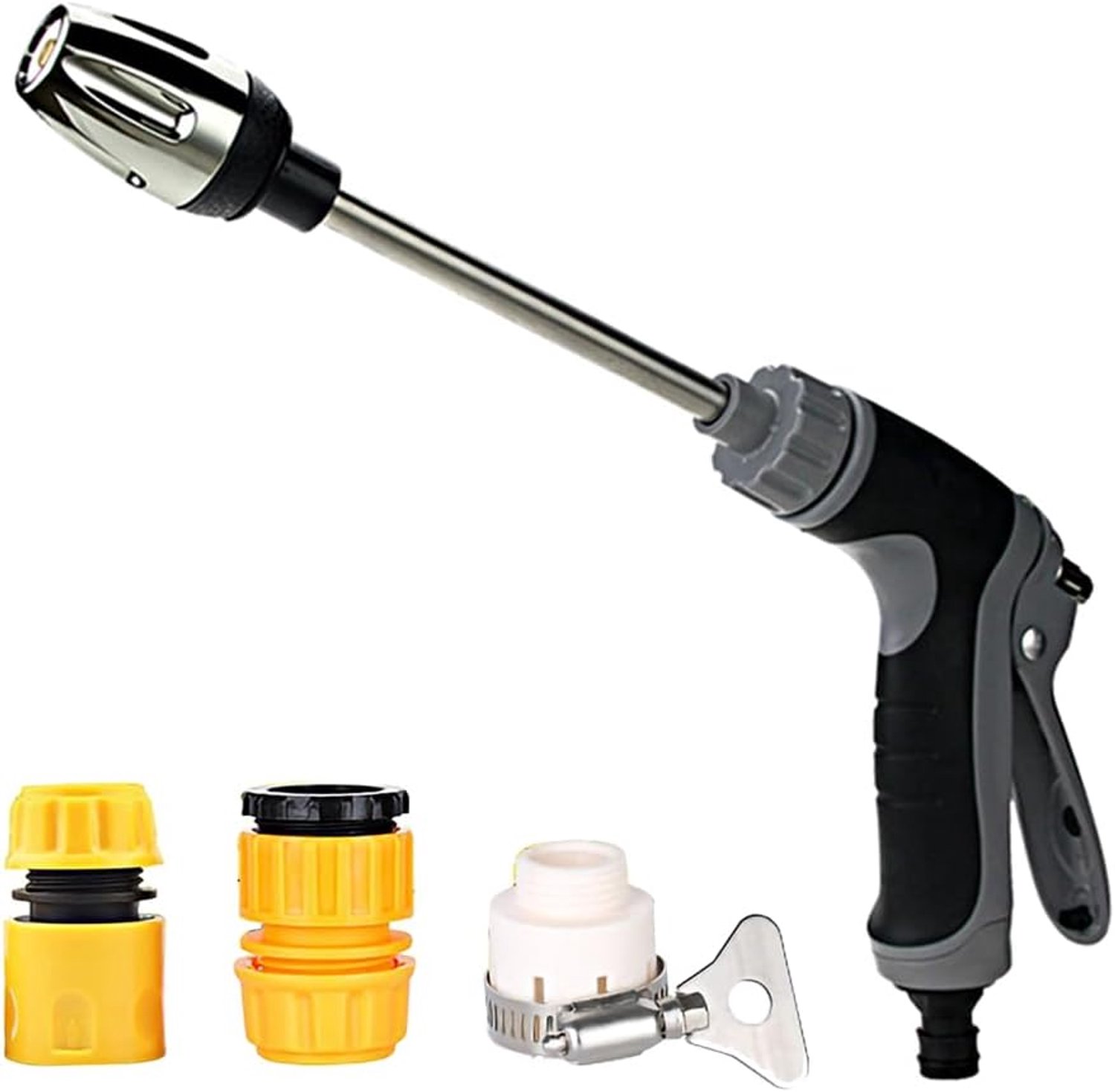 SnelShoppen - High Pressure Washer - Draagbare Elektrische Water Jet Gun - Antislip met 3 Aansluitingen voor Tuin, Huis, Auto en Huisdieren - Krachtig