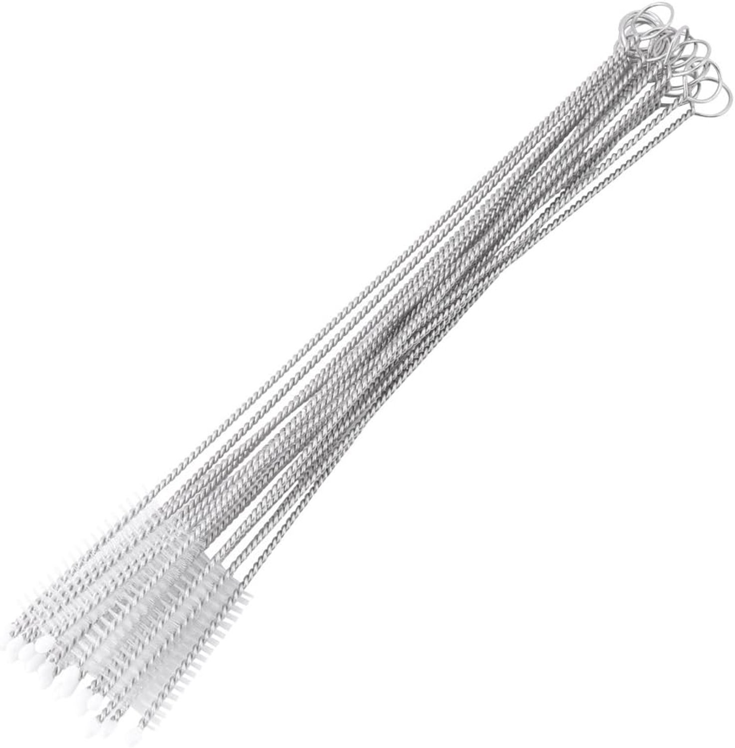 SnelShoppen - RVS Flessenborstel Set voor Schoonmaken, Polijsten en Verwijderen van Vlekken en Roest - Curved Handle voor Babyflessen en Huishoudelijk