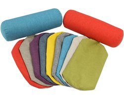 YURRO Linen Cushion Cover, Round Roll, Cylinder Amplifier, Pillow Case, Full Cover with Wood Rest for Memory - ShopVlot