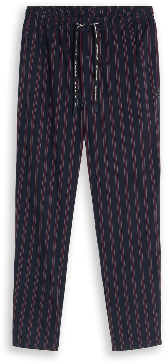 Tom Tailor - Pyjama-broek van katoen - Maat 52 - red-dark-stripes