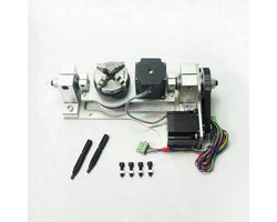 Rotatie-as CNC-routermachine - A-as B-as Met Tafel - 5e As - 6 KG Gewicht - Metaal - Voor Precisiebewerking
