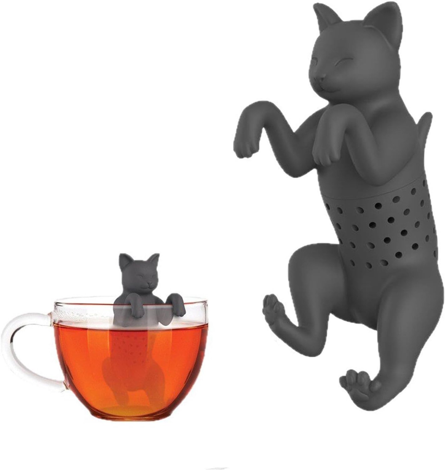 Pack of 2 Cat Tea Strainers, Cute Cat Shape Tea Filters, Food Safe, Suitable for Most Teapots and Teacups - ShopVlot