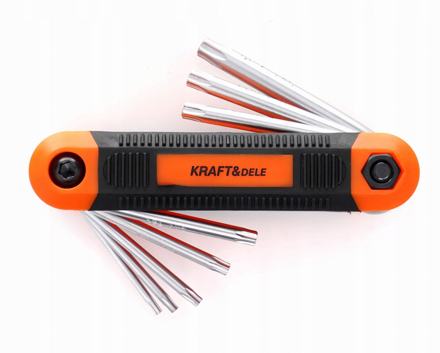 Kraft&Dele Torx Inbussleutel Set 8 Delig Opvouwbaar CRV T9-T40
