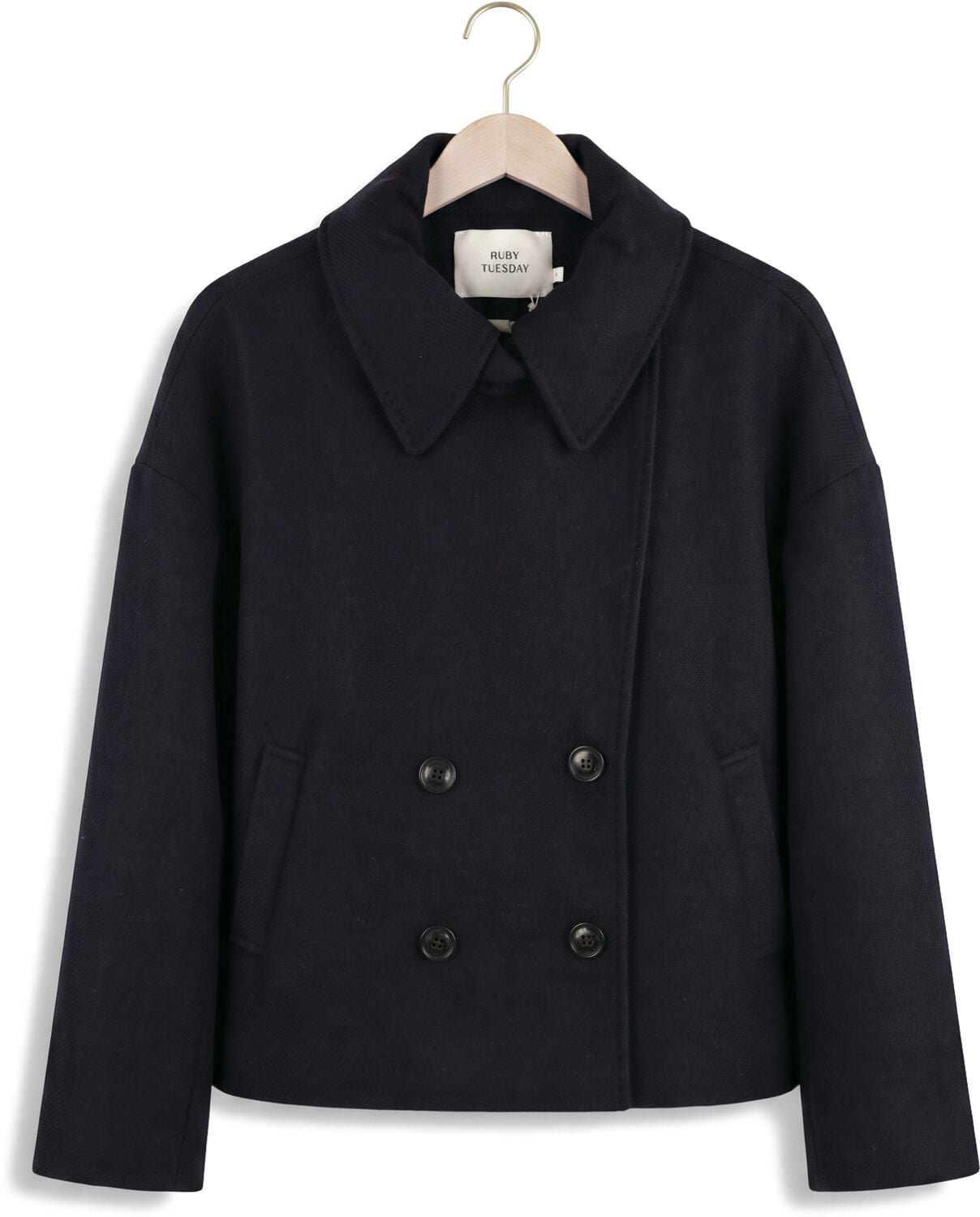 Ruby Tuesday Matho Short Double Breasted Woolen Coat Jassen Dames - Winterjas - Donkerblauw - Maat 38