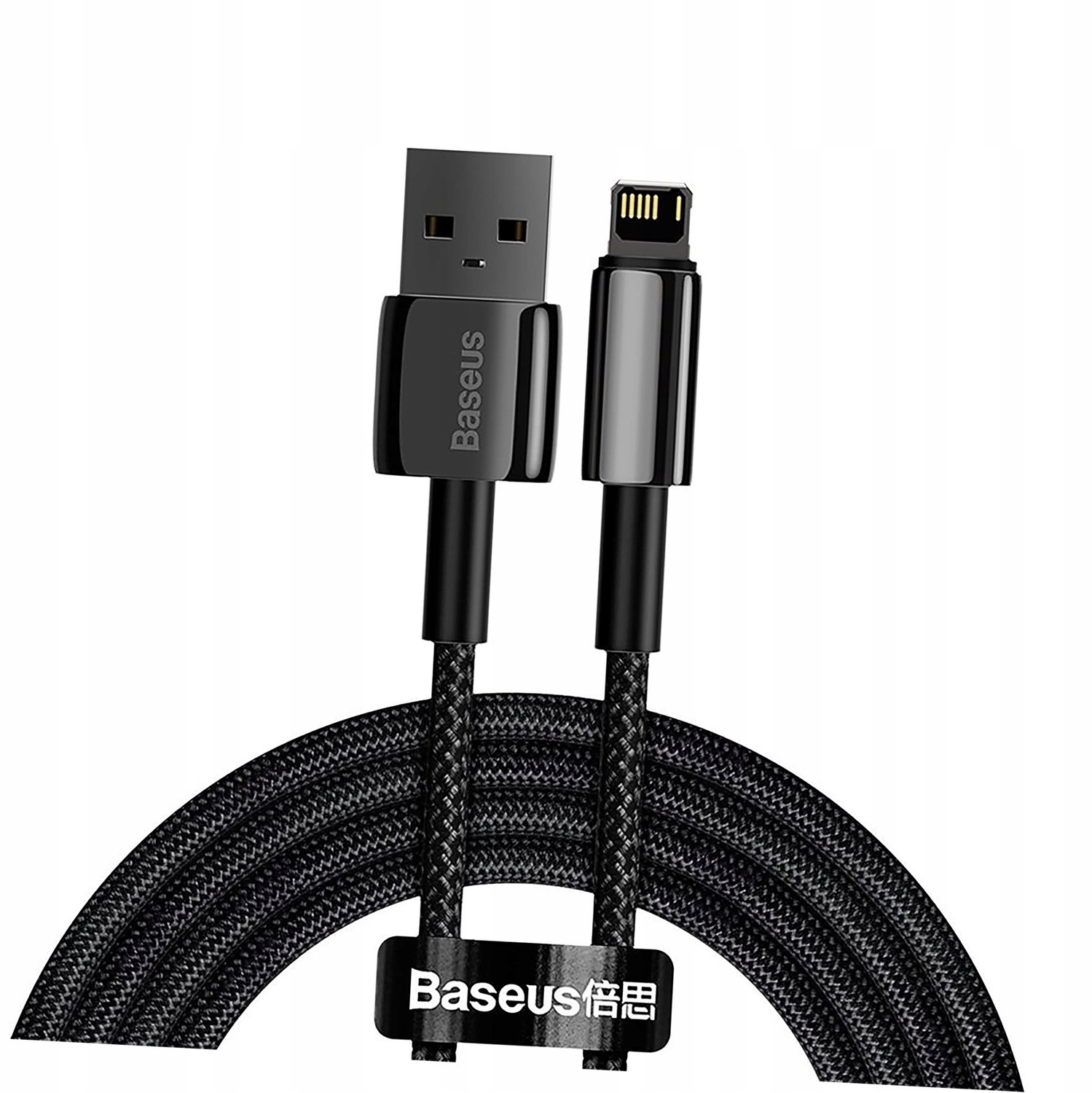 Baseus Tungsten USB Lightning Kabel 2.4A 2m Zwart (CALWJ-A01)