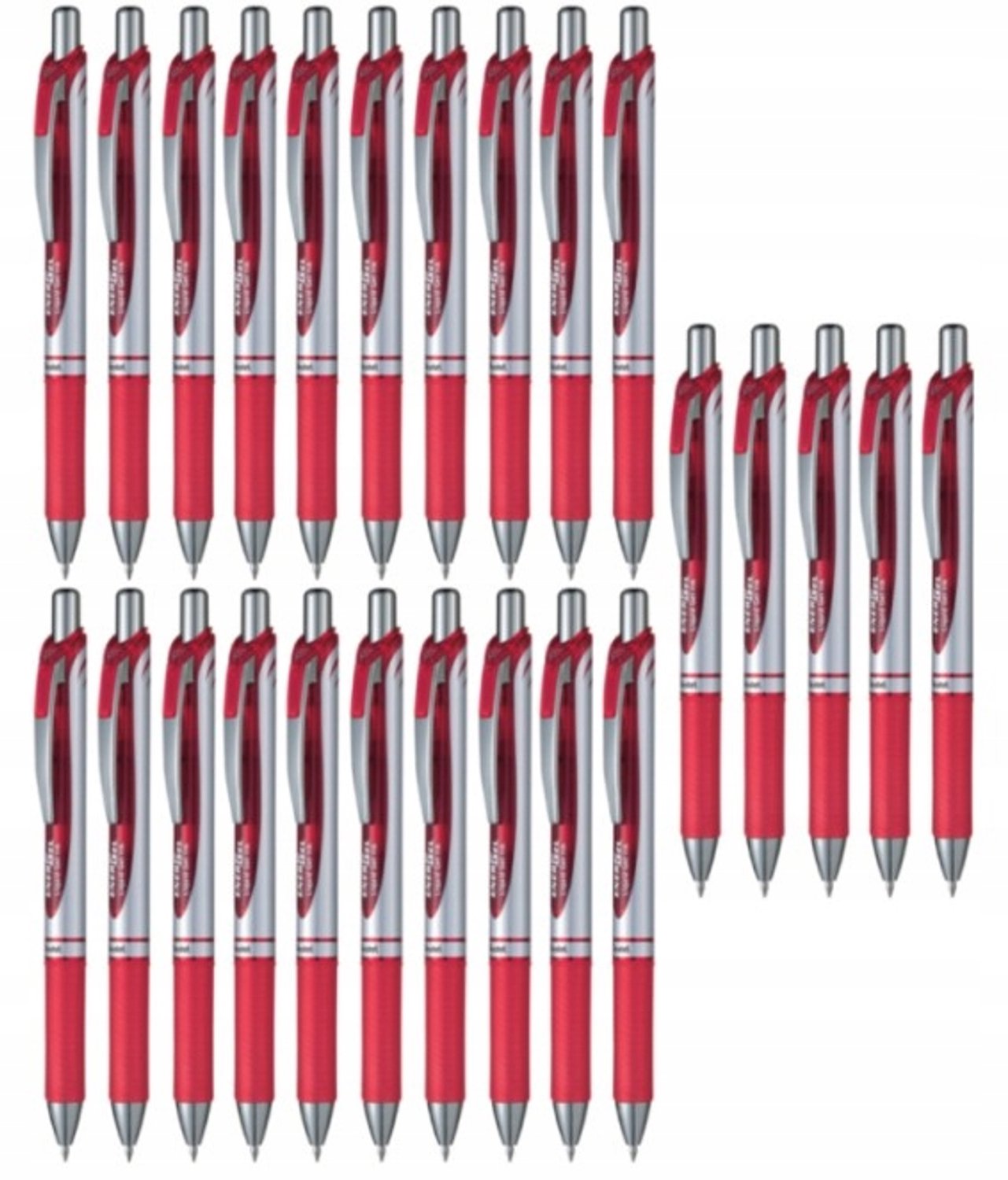 Pentel EnerGel BL77 Gelpen Rood 0.7mm - Set van 25 Stuks