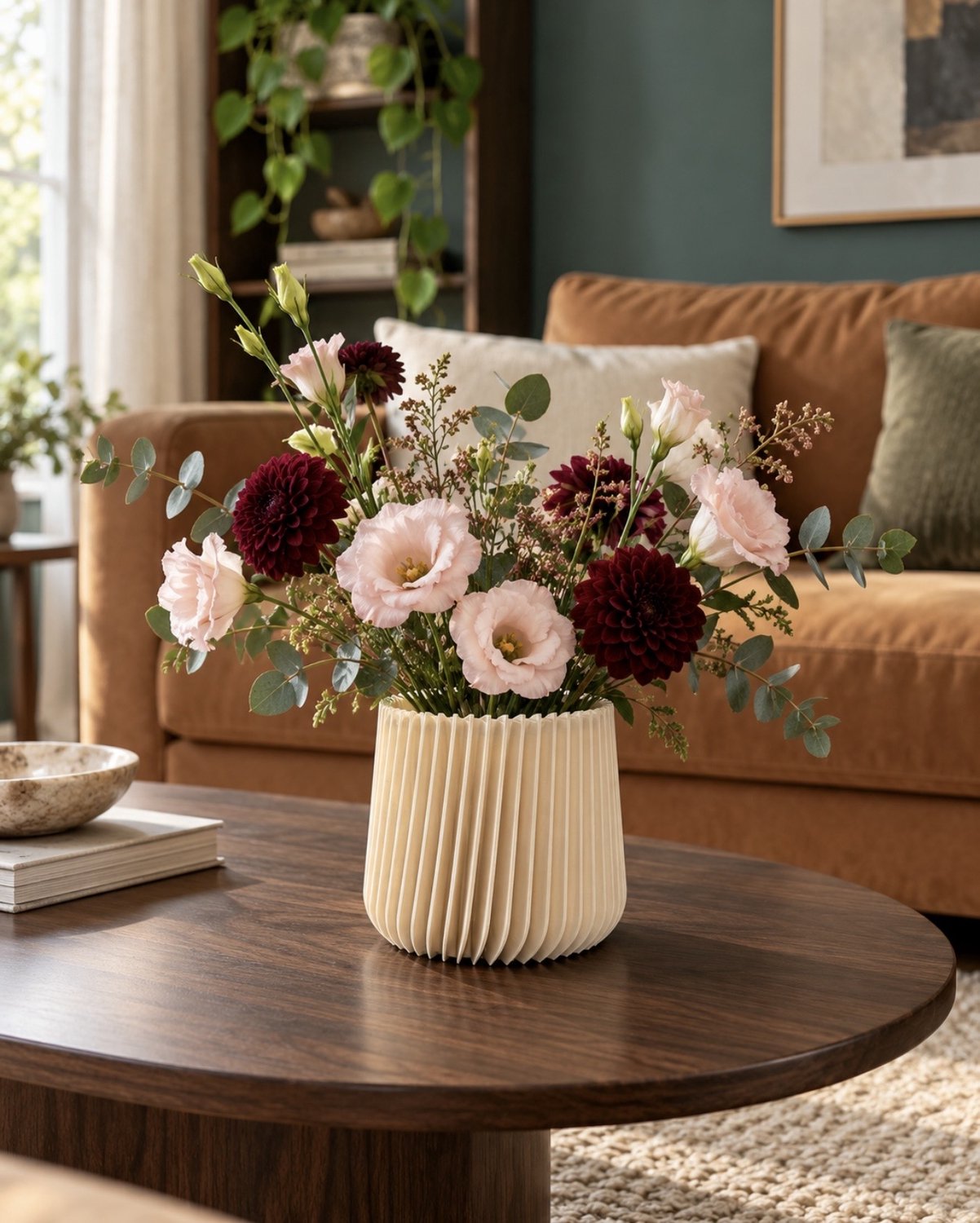 Vaasje by Iris Scandinavisch elegant geribbeld design bloemenvaas creme