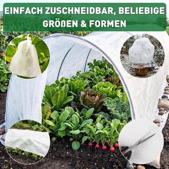 Vlies voor planten, vorstbescherming 2x5 meter — afbeelding 3