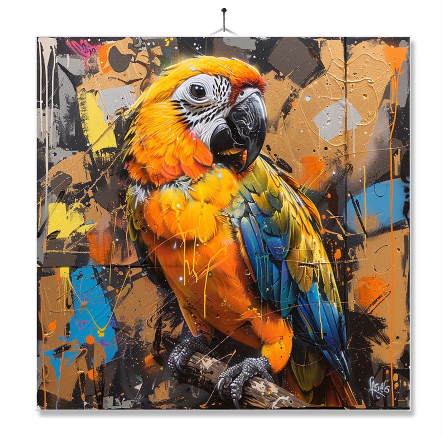 MC Living Tegel Met Opdruk | Geschenk | Art | Kunst | Papagaai ontwerp 4