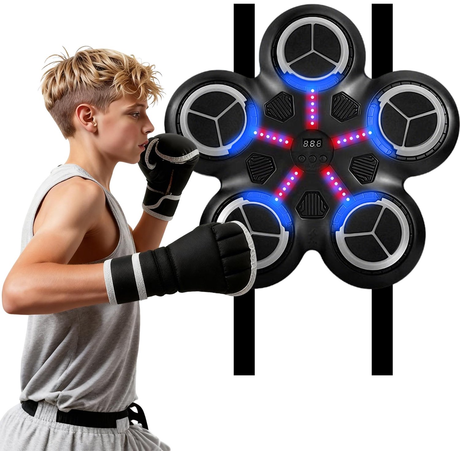 Muziek Boks Machine voor Kinderen - Wandmontage LED Scherm - Inclusief Handschoenen