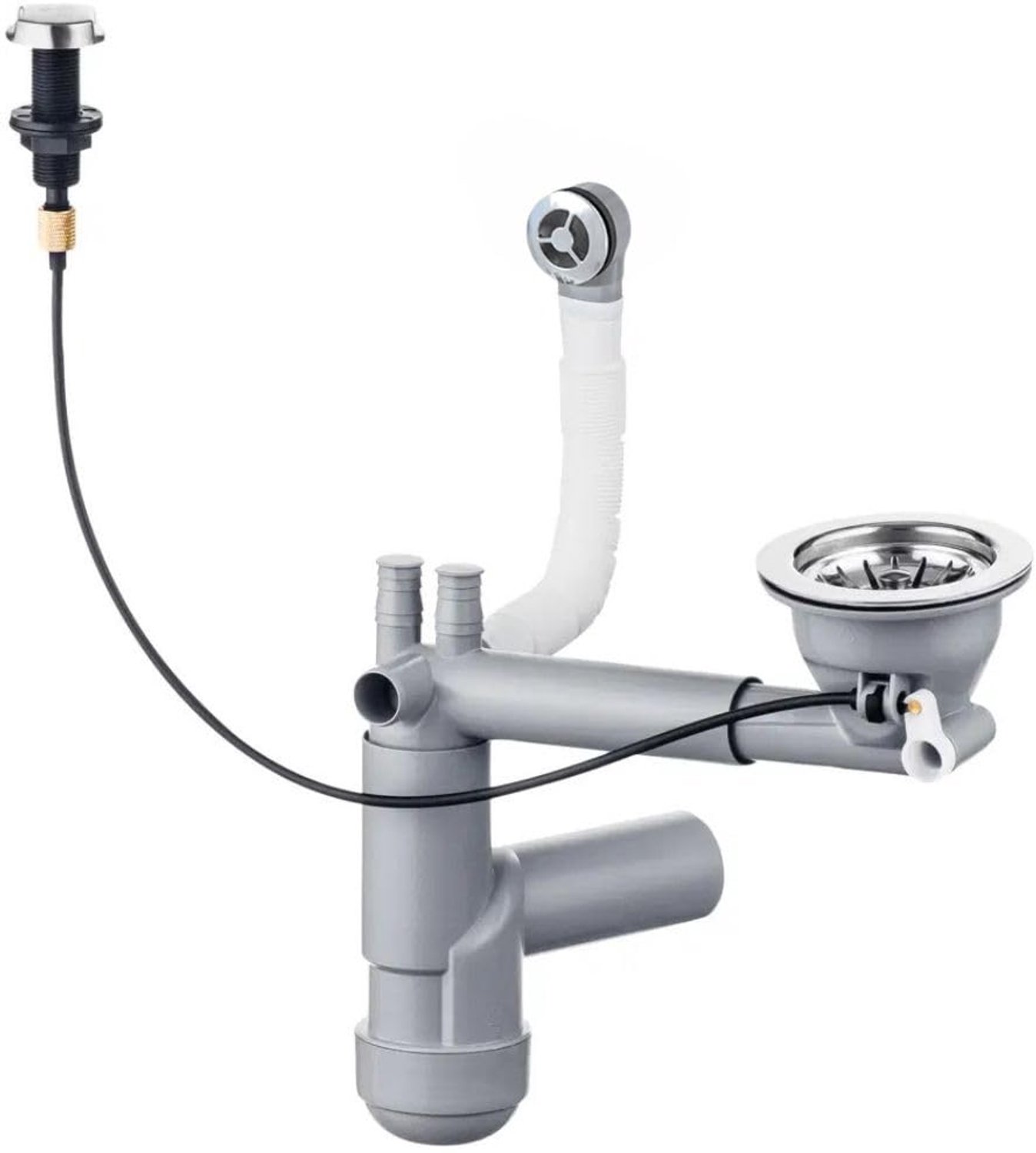 Flexibele Siphon met Eccentrische Bediening voor Wastafel