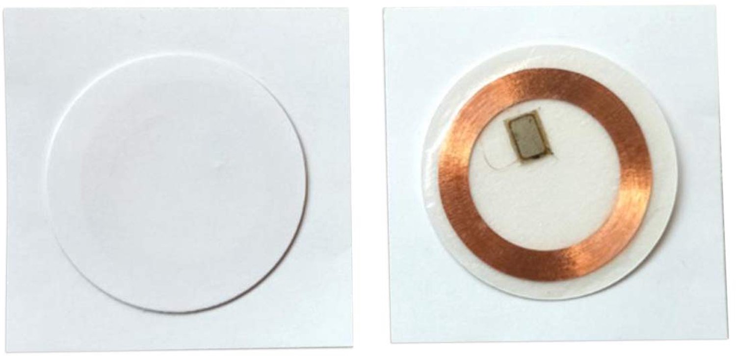 RFID Stickers 125kHz EM4100 met 30mm Diameter (Set van 10)