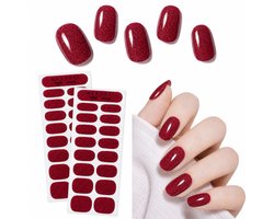 Makartt Nail Film UV Hardening - Donkerrode Glitter Gel Nagelfilm
